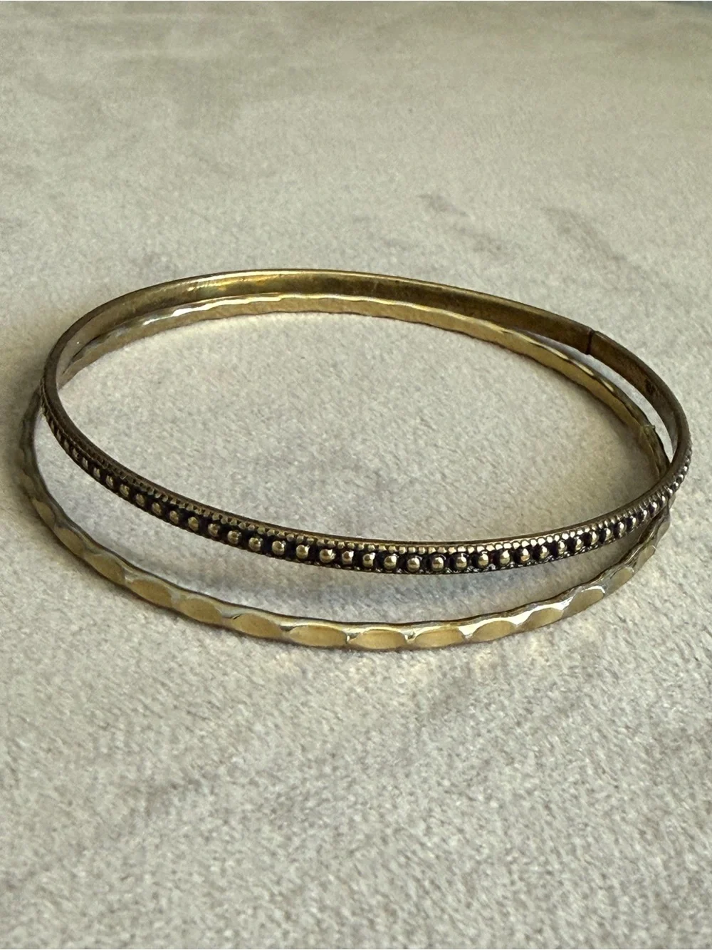 Gold Tone Triple Bangle Bracelet Set - Women Jewelry